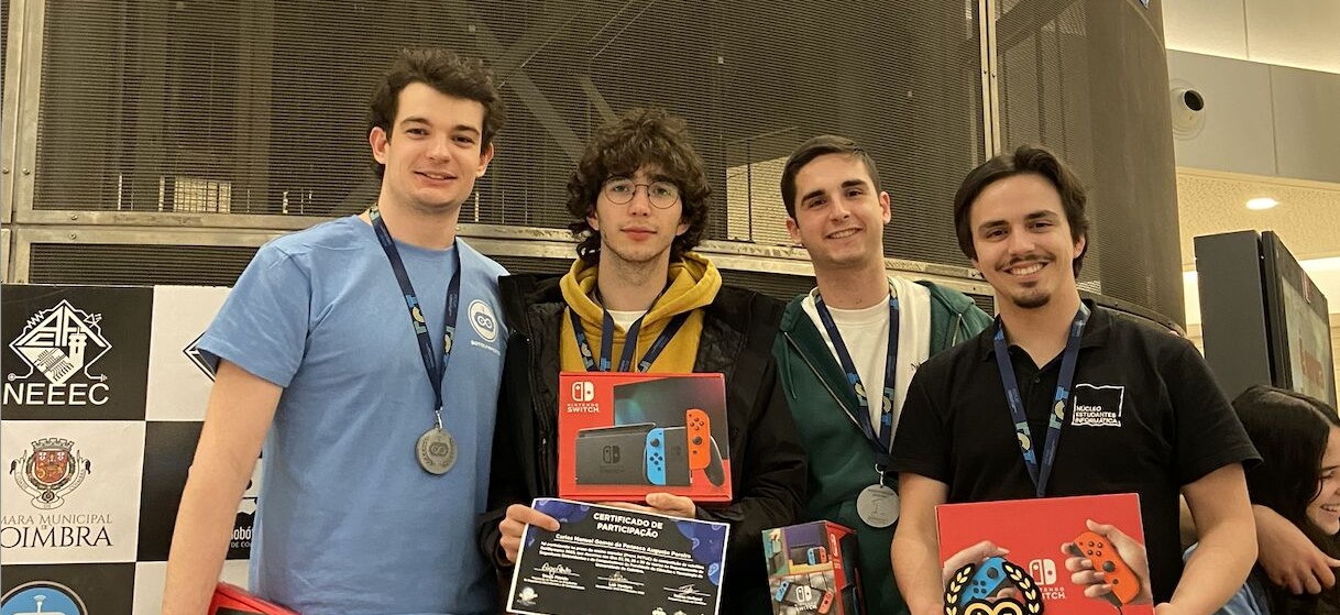 Raul Sofia and his team at their BotOlympics victory